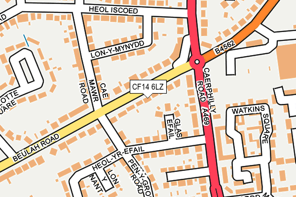 CF14 6LZ map - OS OpenMap – Local (Ordnance Survey)