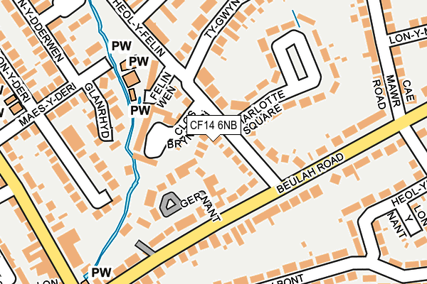 CF14 6NB map - OS OpenMap – Local (Ordnance Survey)