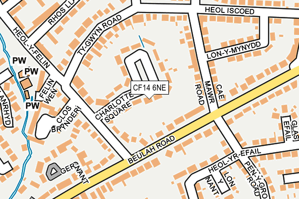 CF14 6NE map - OS OpenMap – Local (Ordnance Survey)