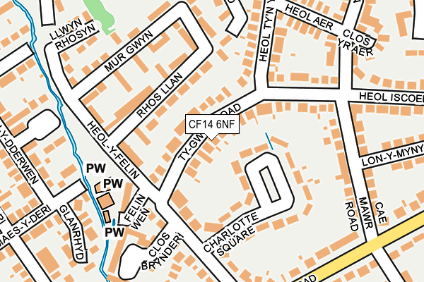 CF14 6NF map - OS OpenMap – Local (Ordnance Survey)