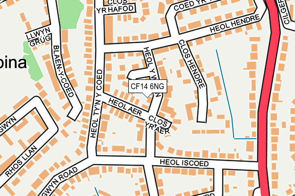 CF14 6NG map - OS OpenMap – Local (Ordnance Survey)