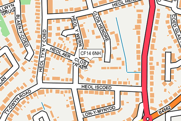 CF14 6NH map - OS OpenMap – Local (Ordnance Survey)