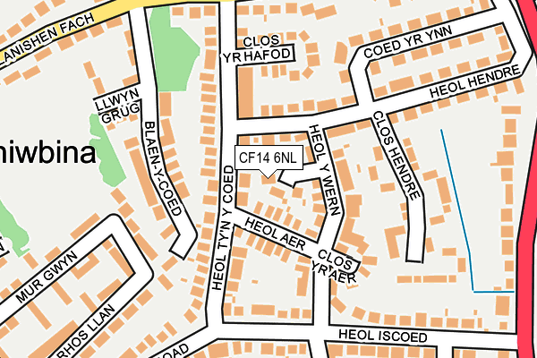 CF14 6NL map - OS OpenMap – Local (Ordnance Survey)