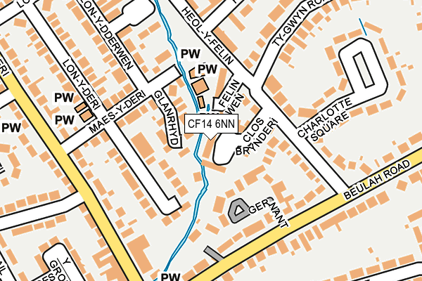 CF14 6NN map - OS OpenMap – Local (Ordnance Survey)