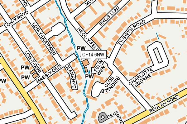 CF14 6NW map - OS OpenMap – Local (Ordnance Survey)