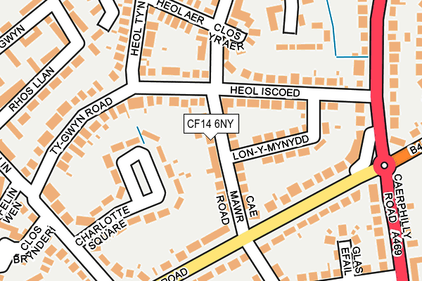 CF14 6NY map - OS OpenMap – Local (Ordnance Survey)