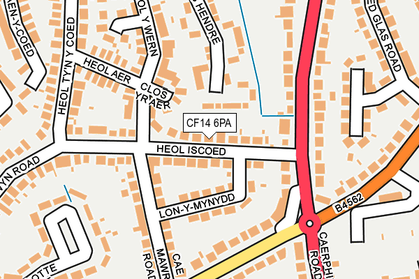 CF14 6PA map - OS OpenMap – Local (Ordnance Survey)