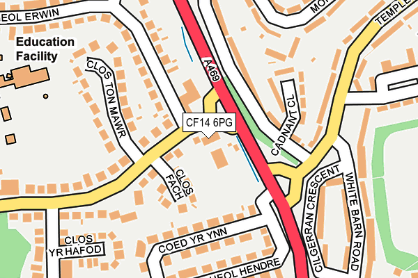 CF14 6PG map - OS OpenMap – Local (Ordnance Survey)