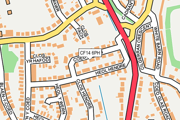 CF14 6PH map - OS OpenMap – Local (Ordnance Survey)