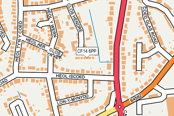 CF14 6PP map - OS OpenMap – Local (Ordnance Survey)
