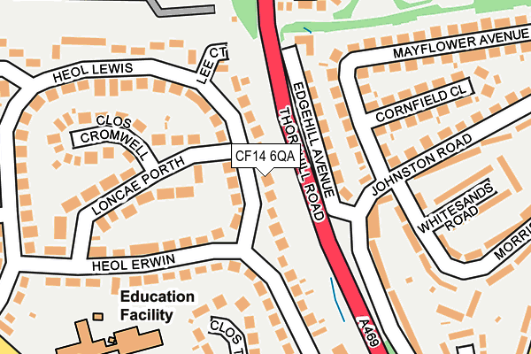 CF14 6QA map - OS OpenMap – Local (Ordnance Survey)