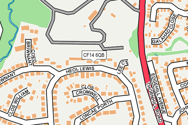 CF14 6QB map - OS OpenMap – Local (Ordnance Survey)