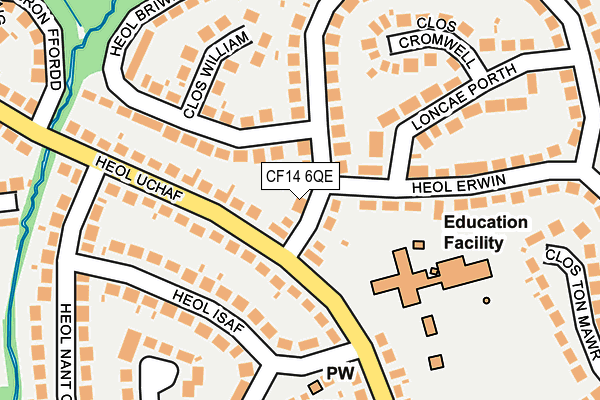 CF14 6QE map - OS OpenMap – Local (Ordnance Survey)