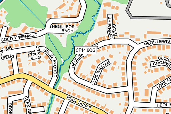 CF14 6QG map - OS OpenMap – Local (Ordnance Survey)