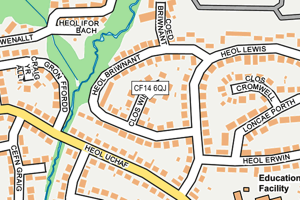 CF14 6QJ map - OS OpenMap – Local (Ordnance Survey)