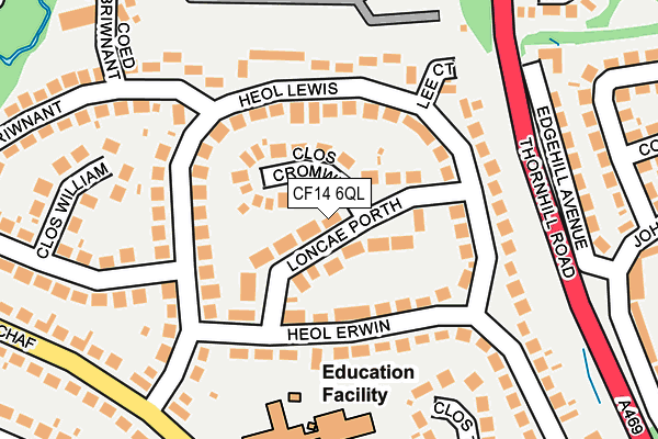 CF14 6QL map - OS OpenMap – Local (Ordnance Survey)