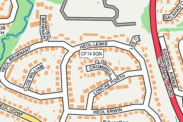 CF14 6QN map - OS OpenMap – Local (Ordnance Survey)