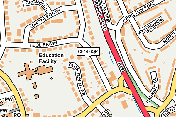 CF14 6QP map - OS OpenMap – Local (Ordnance Survey)