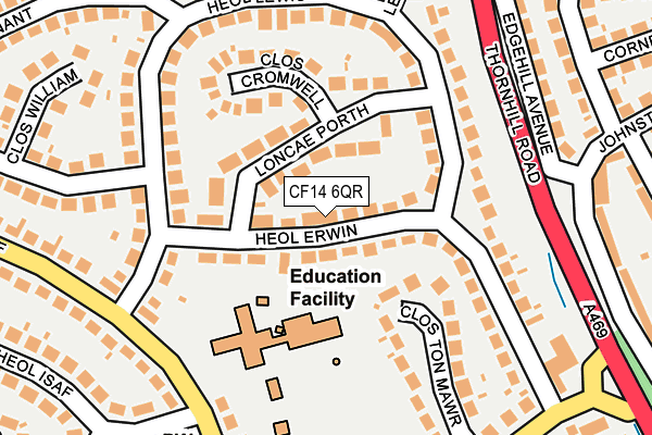 CF14 6QR map - OS OpenMap – Local (Ordnance Survey)