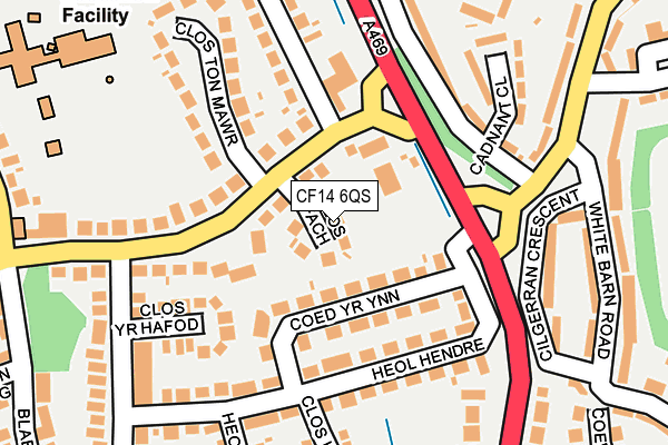 CF14 6QS map - OS OpenMap – Local (Ordnance Survey)