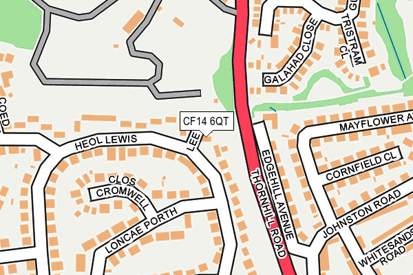 CF14 6QT map - OS OpenMap – Local (Ordnance Survey)