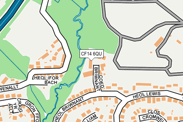 CF14 6QU map - OS OpenMap – Local (Ordnance Survey)