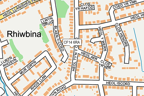 CF14 6RA map - OS OpenMap – Local (Ordnance Survey)