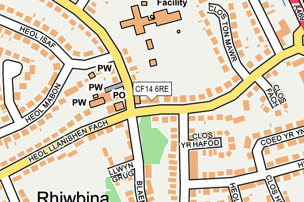 CF14 6RE map - OS OpenMap – Local (Ordnance Survey)