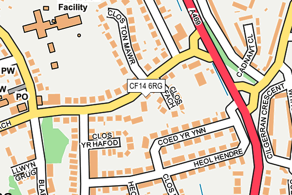 CF14 6RG map - OS OpenMap – Local (Ordnance Survey)