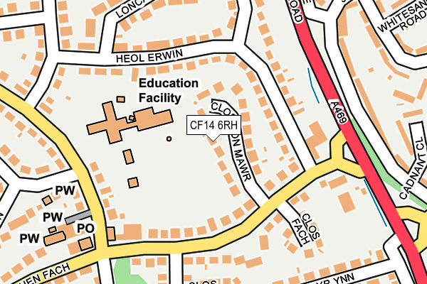 CF14 6RH map - OS OpenMap – Local (Ordnance Survey)