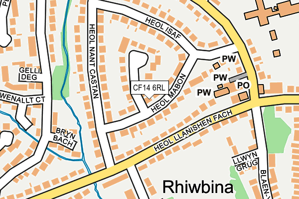 CF14 6RL map - OS OpenMap – Local (Ordnance Survey)