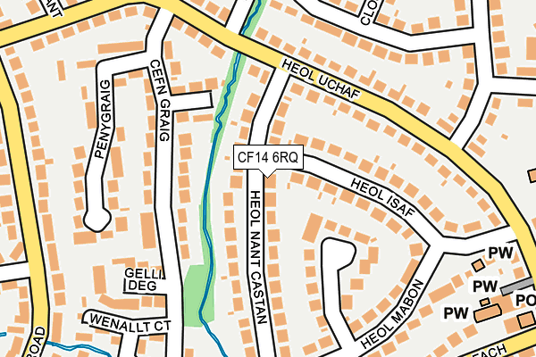 CF14 6RQ map - OS OpenMap – Local (Ordnance Survey)