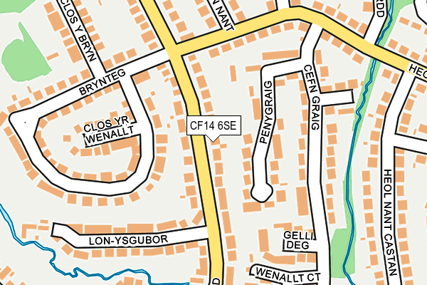 CF14 6SE map - OS OpenMap – Local (Ordnance Survey)