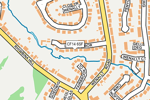 CF14 6SF map - OS OpenMap – Local (Ordnance Survey)