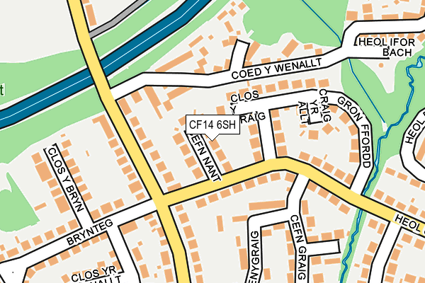 CF14 6SH map - OS OpenMap – Local (Ordnance Survey)