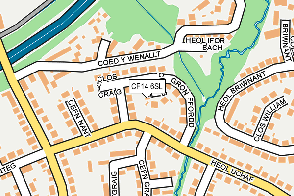 CF14 6SL map - OS OpenMap – Local (Ordnance Survey)