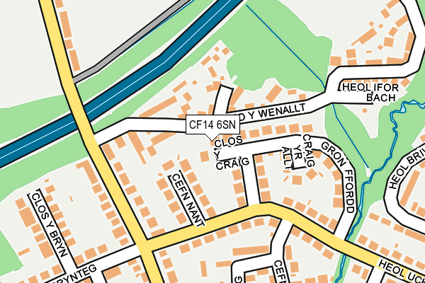 CF14 6SN map - OS OpenMap – Local (Ordnance Survey)