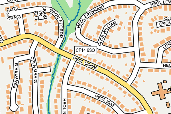 CF14 6SQ map - OS OpenMap – Local (Ordnance Survey)