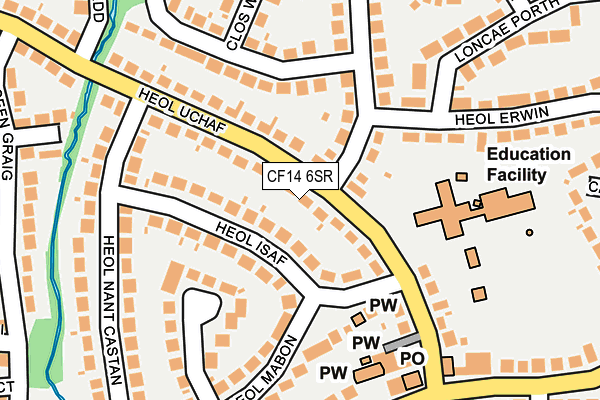 CF14 6SR map - OS OpenMap – Local (Ordnance Survey)