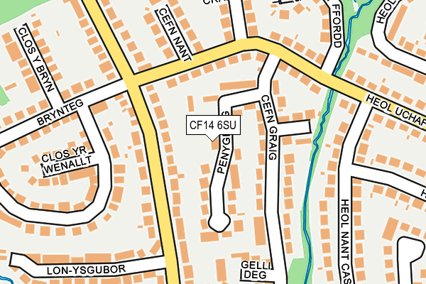 CF14 6SU map - OS OpenMap – Local (Ordnance Survey)