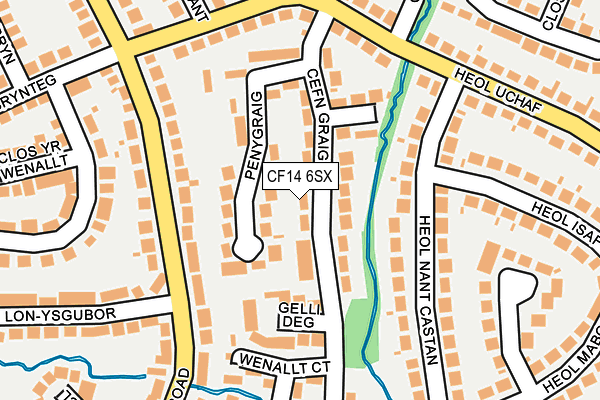 CF14 6SX map - OS OpenMap – Local (Ordnance Survey)