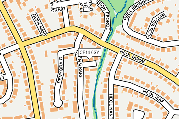 CF14 6SY map - OS OpenMap – Local (Ordnance Survey)