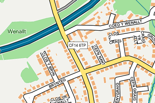 CF14 6TP map - OS OpenMap – Local (Ordnance Survey)