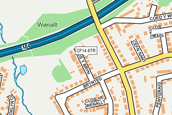 CF14 6TR map - OS OpenMap – Local (Ordnance Survey)