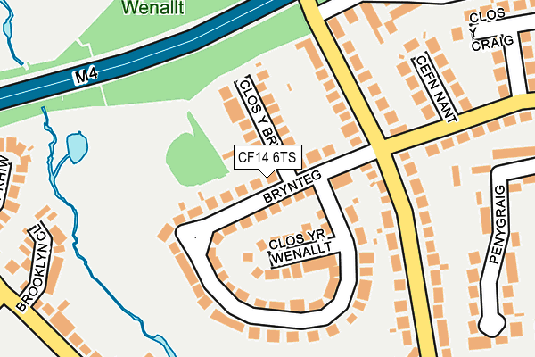 CF14 6TS map - OS OpenMap – Local (Ordnance Survey)