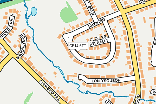 CF14 6TT map - OS OpenMap – Local (Ordnance Survey)