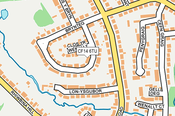 CF14 6TU map - OS OpenMap – Local (Ordnance Survey)