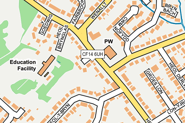 CF14 6UH map - OS OpenMap – Local (Ordnance Survey)