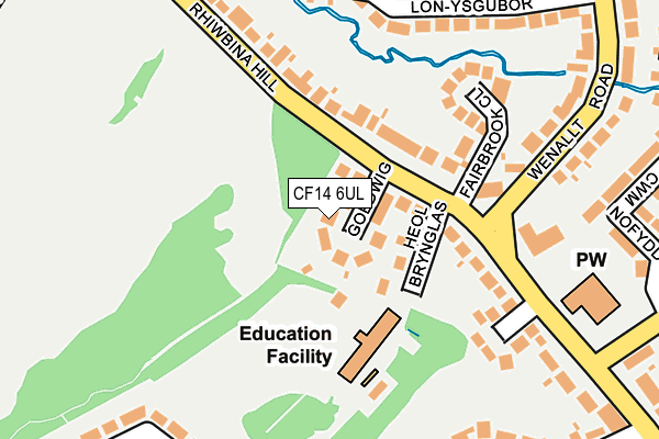 CF14 6UL map - OS OpenMap – Local (Ordnance Survey)