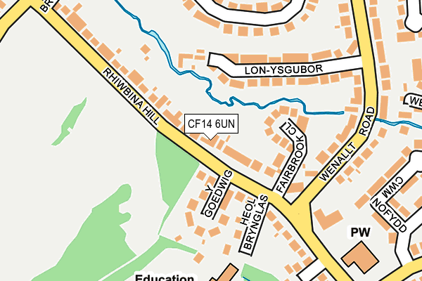 CF14 6UN map - OS OpenMap – Local (Ordnance Survey)